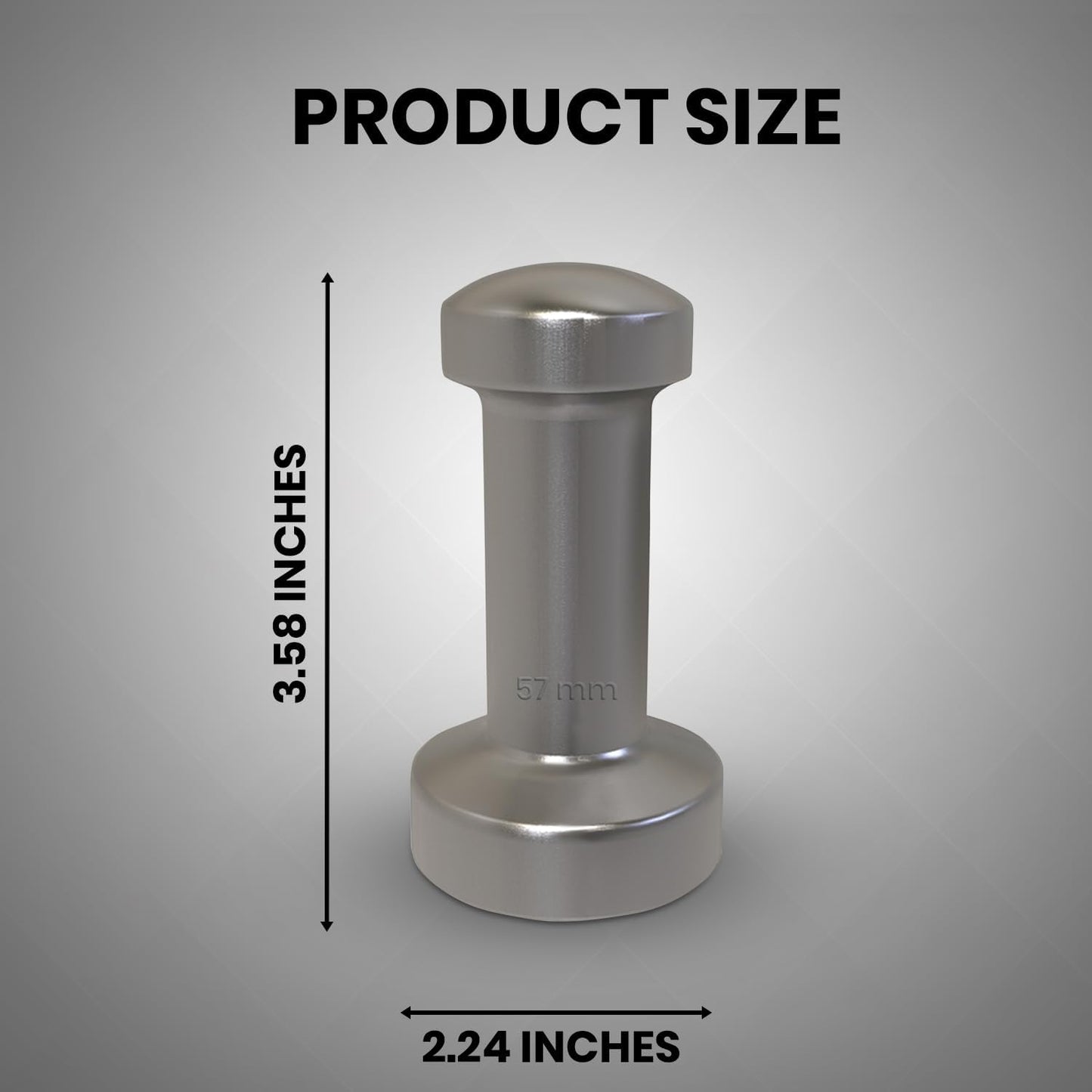 Rattleware Premium Aluminum Espresso Tamper (57 mm) - Ideal for Baristas & Coffee Lovers - Sleek Material & Design - Ultimate Tamping Precision & Consistency