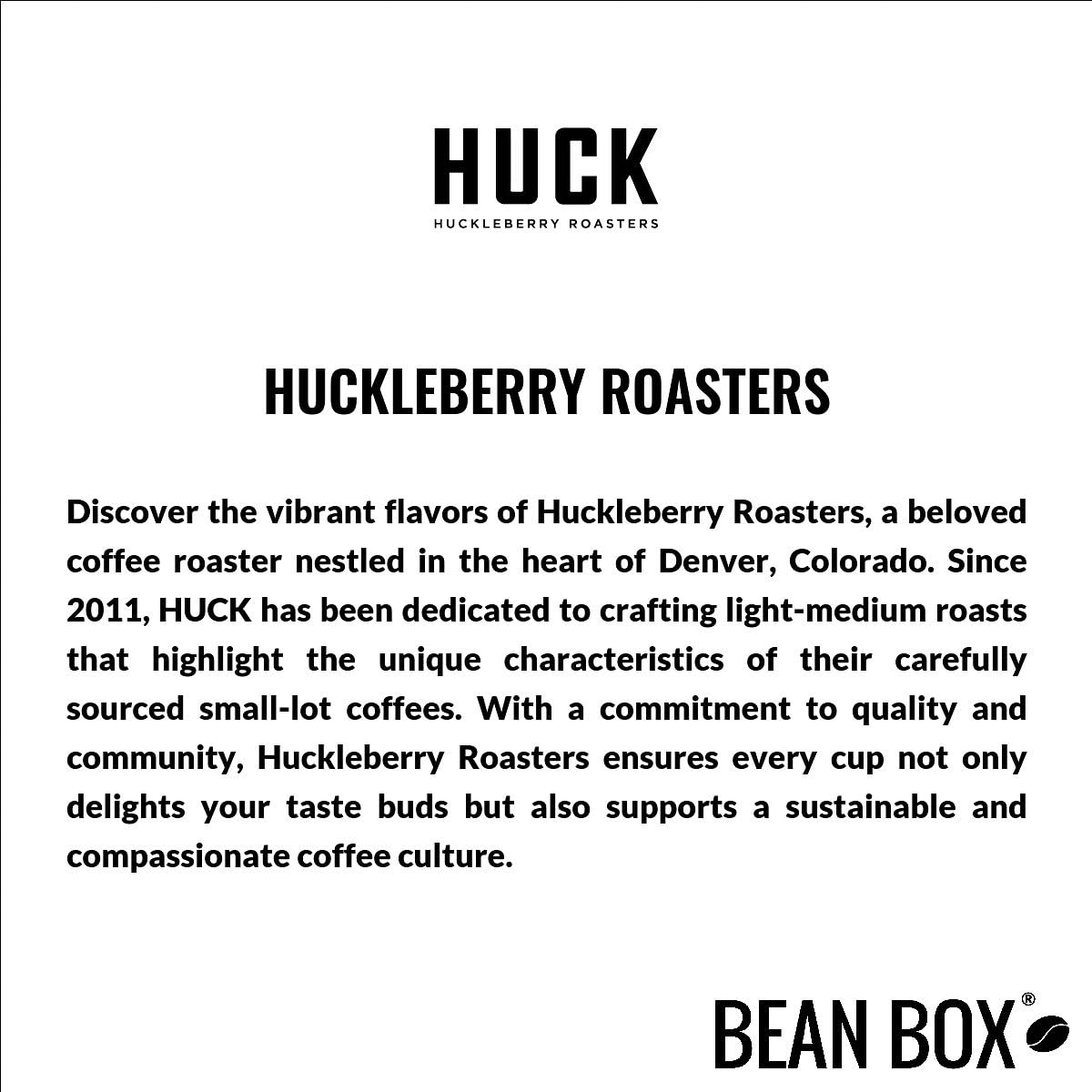 Bean Box Sampler - Roasted by Huckleberry Roasters, 3-Pack, Whole Bean, Gourmet Coffee