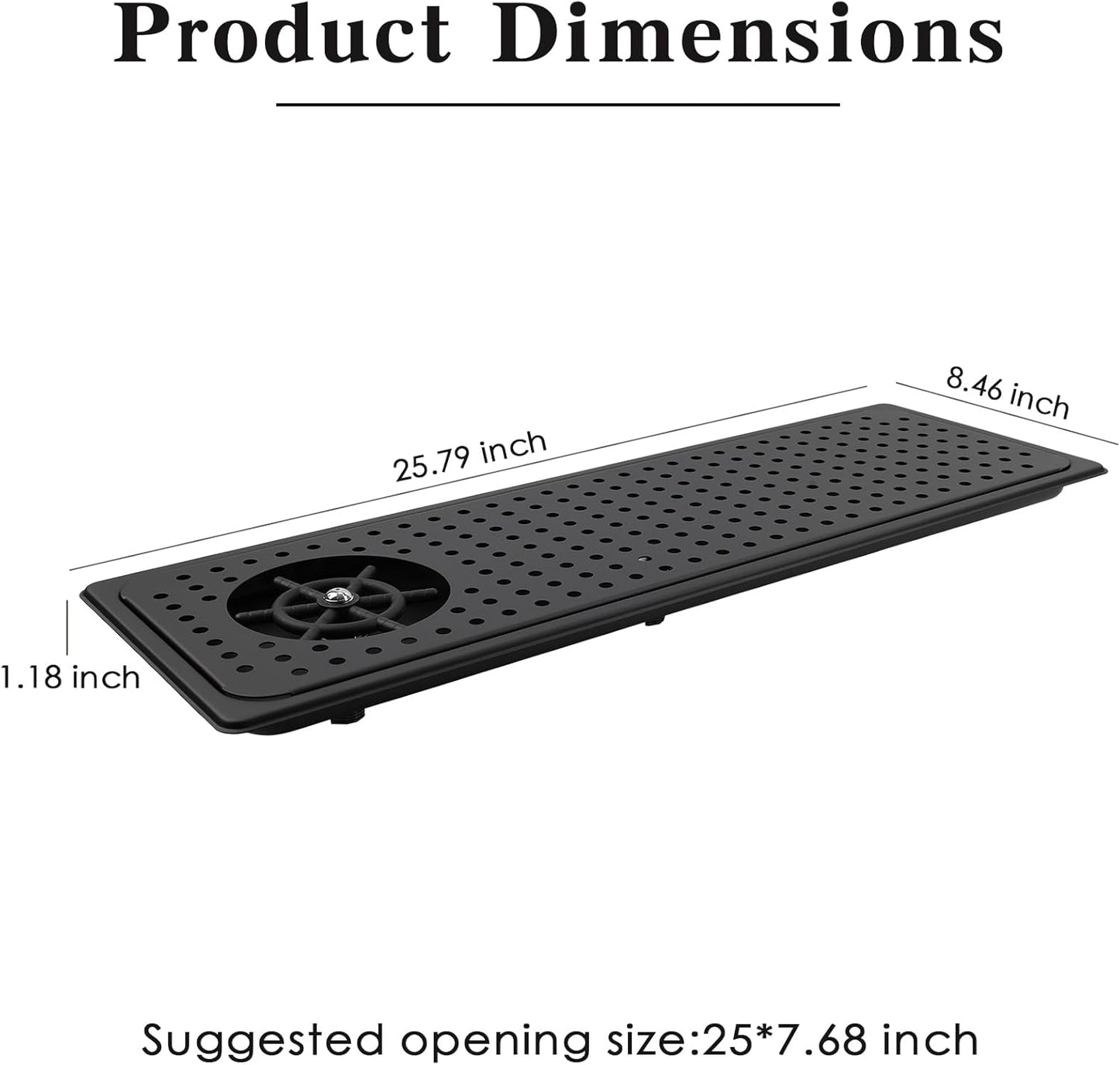 Pitcher Washer, Espresso Washer, Drainage And Drip Tray Stainless Steel Bar Glass Washer Is The Sink, And The Cup Spray Washer Is The Home Kitchen Hotel Cafe Restaurant (KF28-Black)