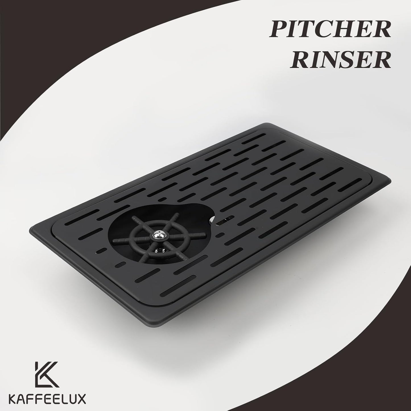 Pitcher Rinsers,Pitcher Washer, Espresso Washer And Spray, Drainage And Drip Tray, 304 Stainless Steel Bar Glass Washer Sink, Suitable For Home Kitchen, Hotel, Coffee Shop, Restaurant (Black)