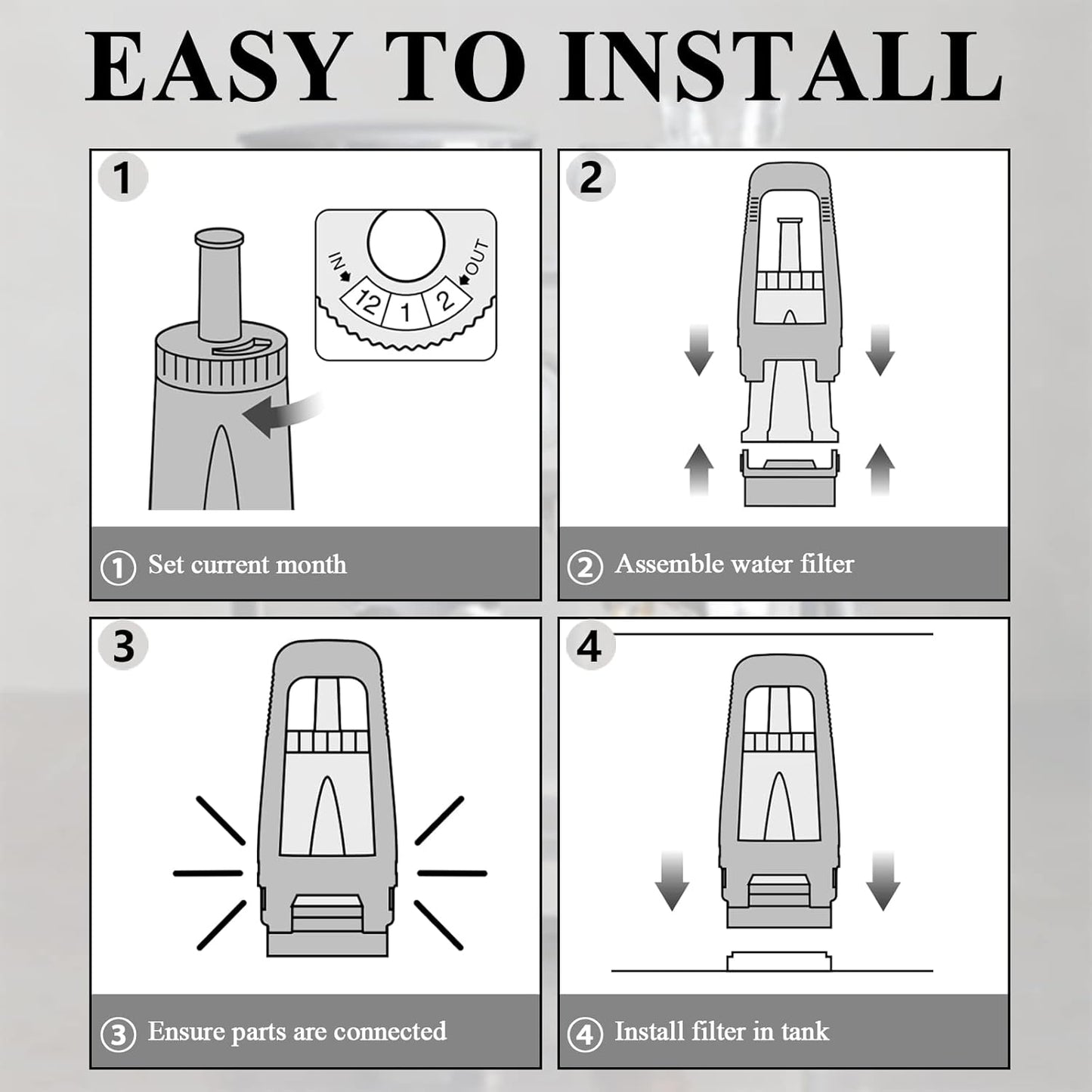 6 Pack Replacement Water Filter for Breville Espresso Machine Barista Touch Bes880, Barista Pro BES878, Oracle Touch BES990, Oracle BES980, Dual Boiler BES920 Bambino ClaroSwiss Sage by Funmit