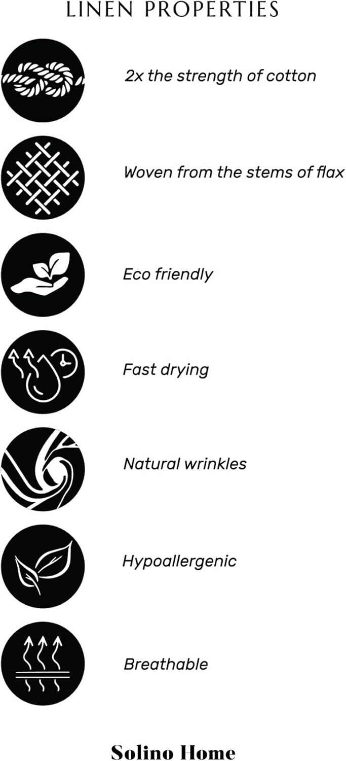 Solino Home Linen Kitchen Apron for Men & Women - 100% Pure Linen Indigo/Ivory Bib Apron with Front Pockets - Handcrafted from European Flax