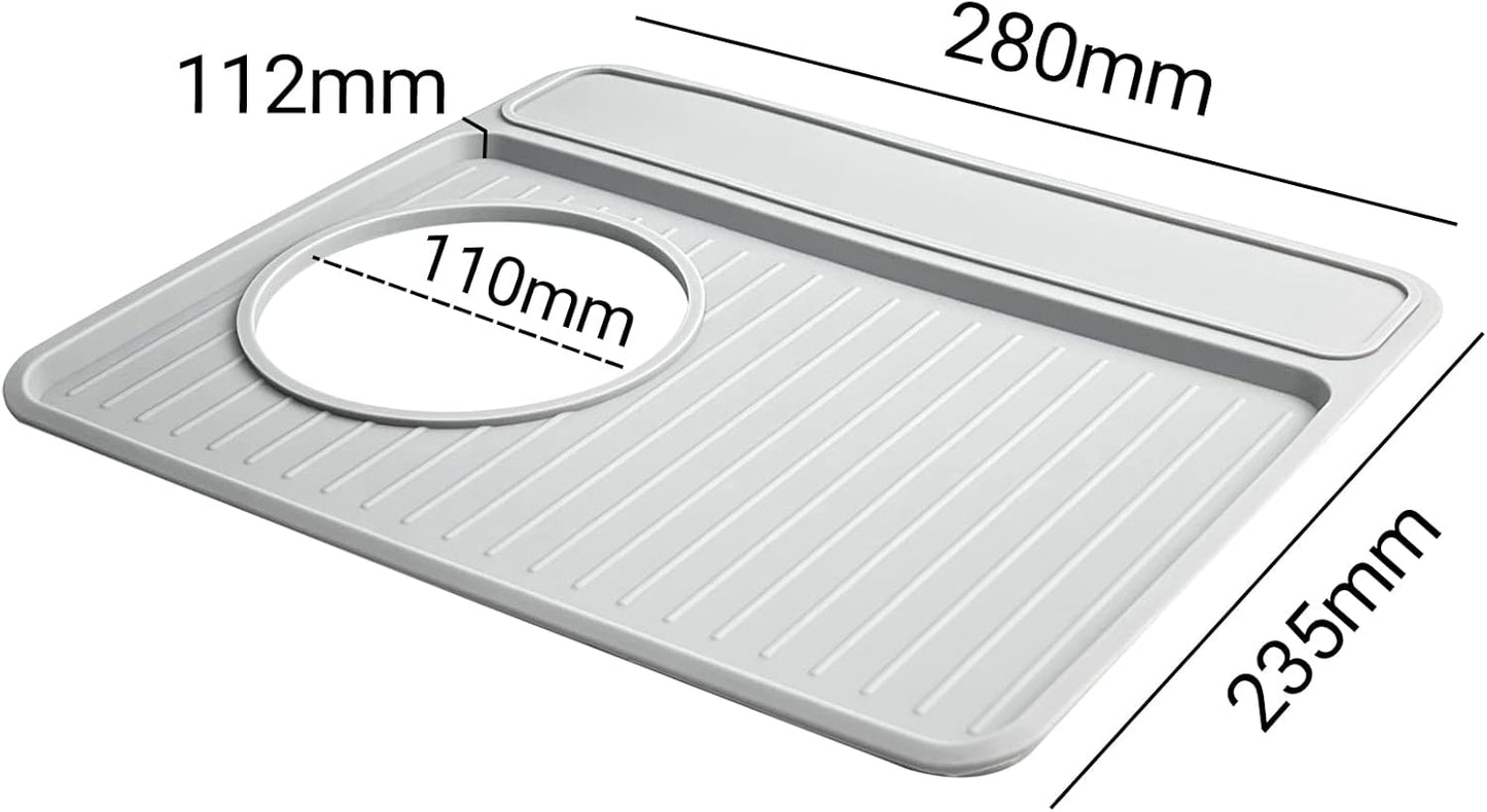 Tamping Mat for Breville 870/880, Espresso Tamper Mat for Barista Touch/Express, Silicone Prevent Scratching, Top Mat for Breville Espresso Machine Accessories, Waterproof Heat Resistant(Grey)