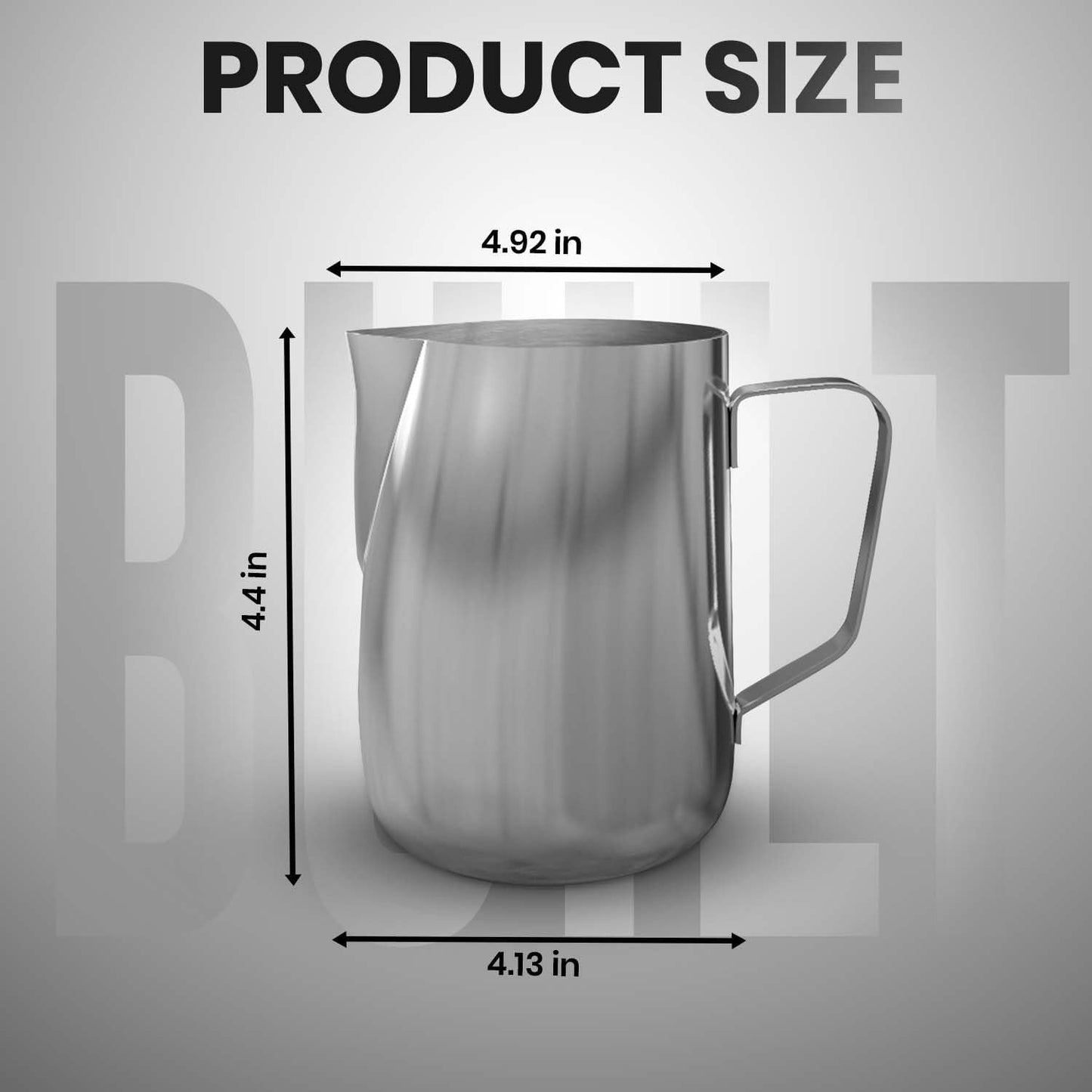 Rattleware 20 oz Macchiato Milk Frothing Pitcher - Premium Stainless Steel, Perfect for Latte Art Enthusiasts, Ideal for Home & Commercial Use