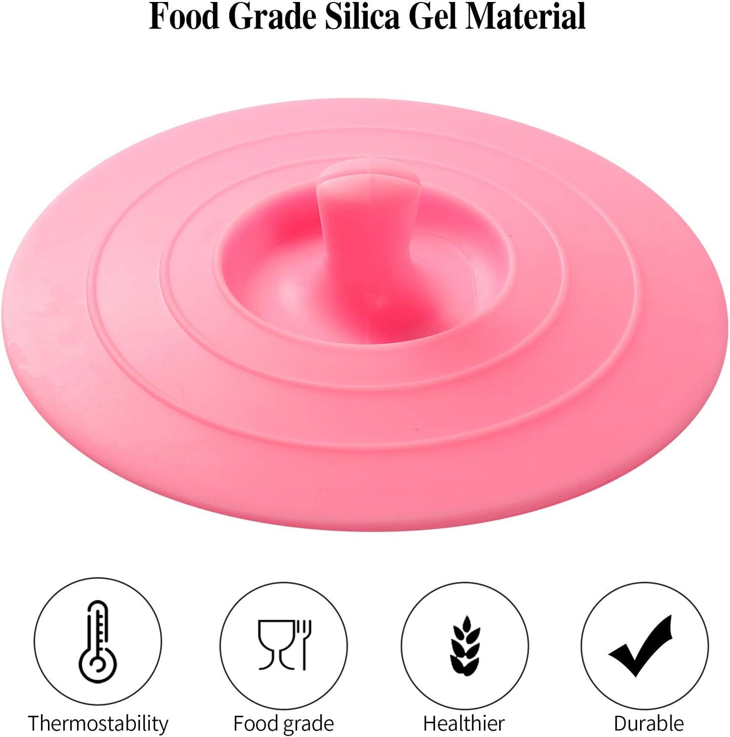 Silicone Cup Covers (Set of 4) , Multicolored Silicone Lids for Mugs, Cups, Tea Pots,Flexible Mug Covers,Hot Cup Lids for Coffee & Tea