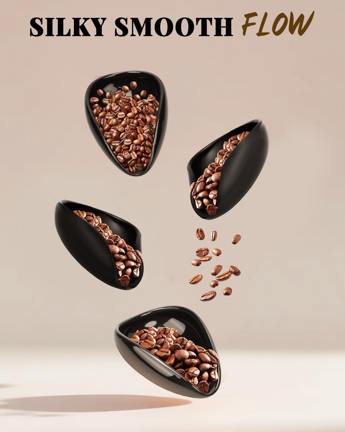 Coffee Dosing Tray, Food Grade Silicone Coffee Bean Dosing Cup for Barista Tool for Home, kitchen - Black