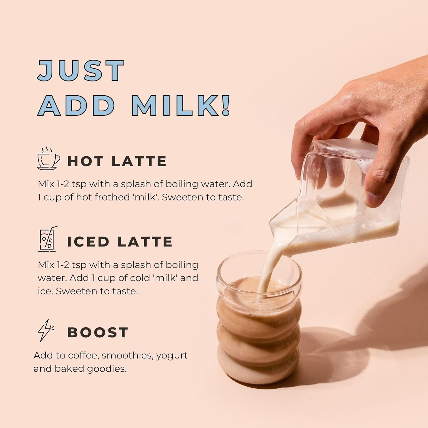 Blume Superfood Latte Nut Nog - Nut and Dairy Free Egg Nog Latte - Vegan, Organic & Gluten Free - 21 Servings100g
