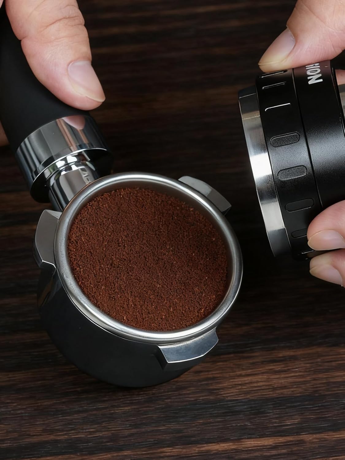 53.3mm Coffee Distributor and Tamper, Espresso Machine Accessories, Adjustable Depth Espresso Distribution Tool, Barista Grade Coffee Ground Leveling, Compatible with Breville 54mm Portafilter