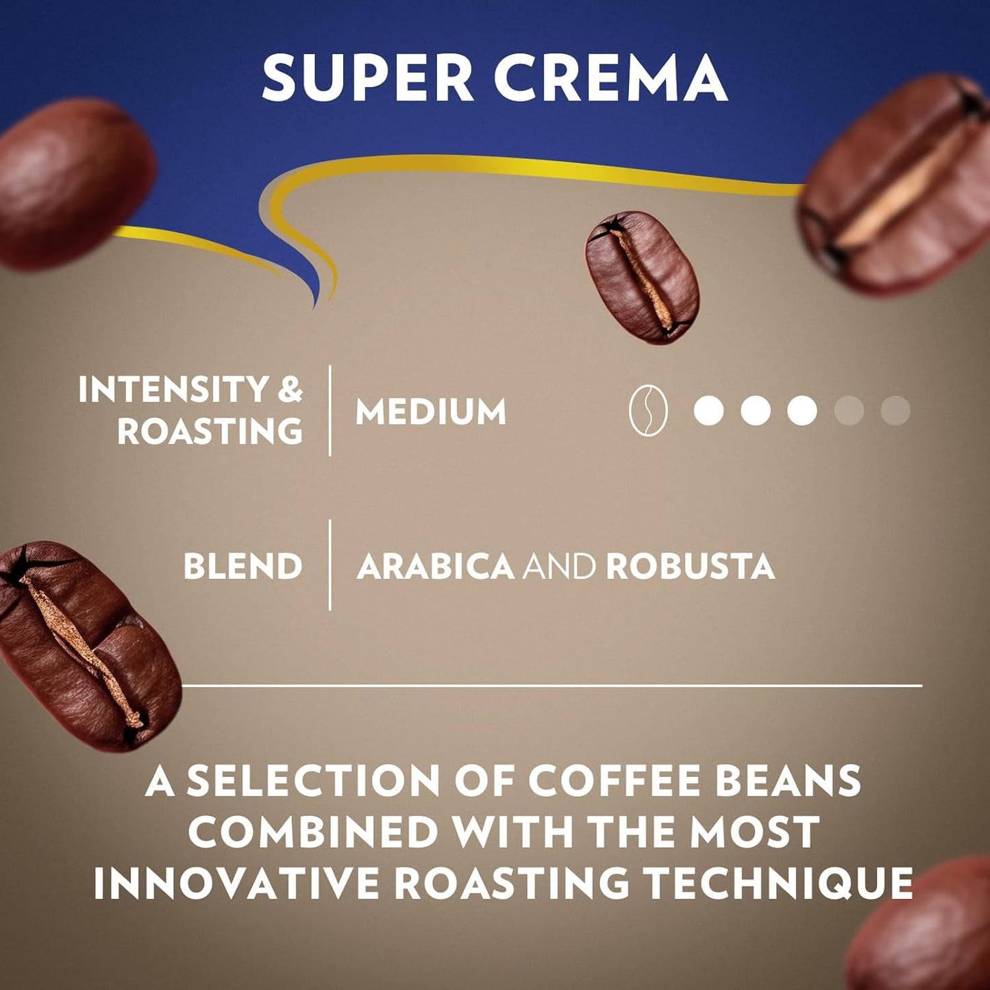 Lavazza Super Crema Espresso - Whole Bean Coffee, 2.2-Pound Bag 2 Pack (Packaging May Vary)