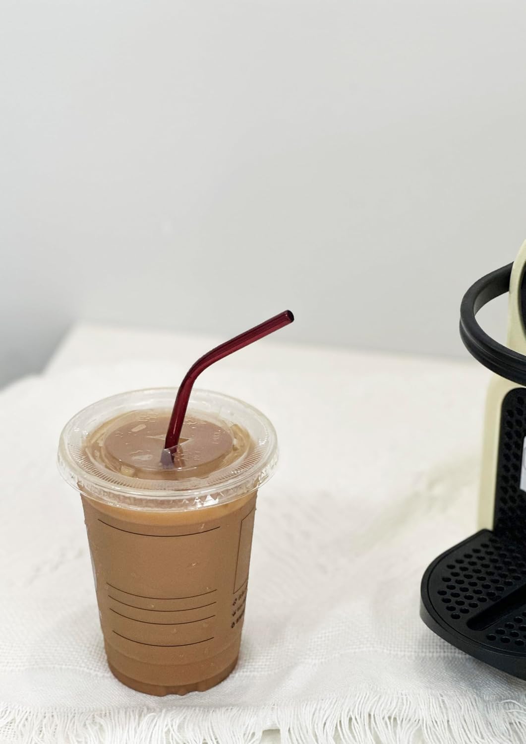 10 Pcs Stainless Steel Straws, Reusable Drinking Straws, Bent Metal Straw Sets with 2 Pcs Cleaning Brushes (Red, 10.5 Inch)