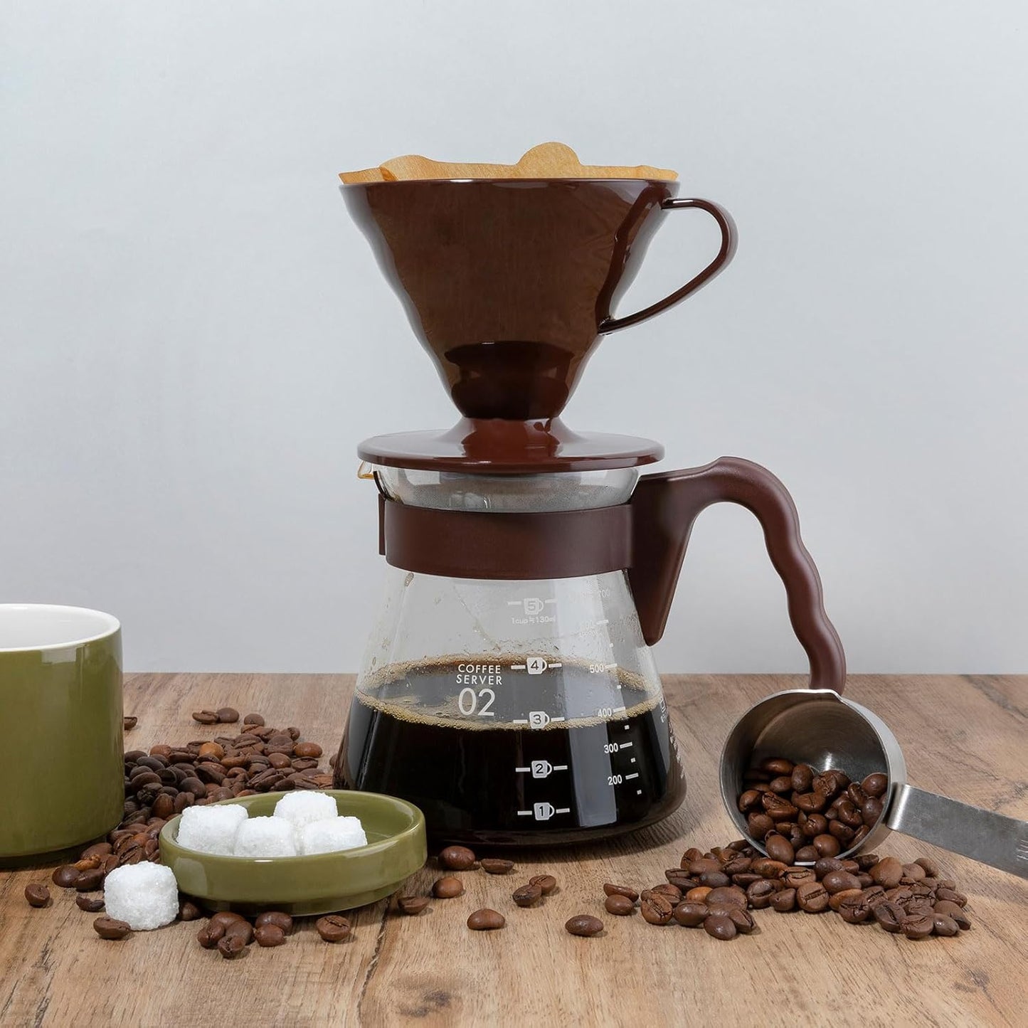 HARFINGTON 2pcs Coffee Scoop Spoon 2tbsp (6tsp, 30ml) 304 Stainless Steel Long Handle Teaspoon/Tablespoon Measuring Spoons Scoops for Tea Sugar Kitchen, Gold