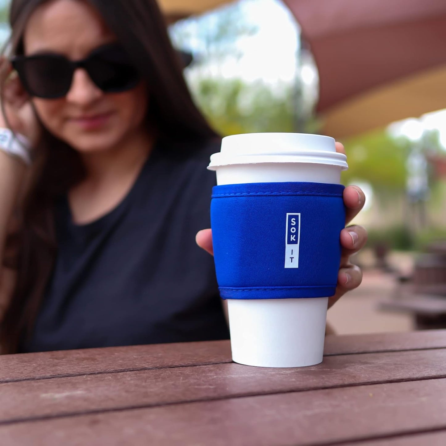 Sok It HotSok Coffee & Tea Reusable Insulated Neoprene Cup Sleeve (Picnic Basket)