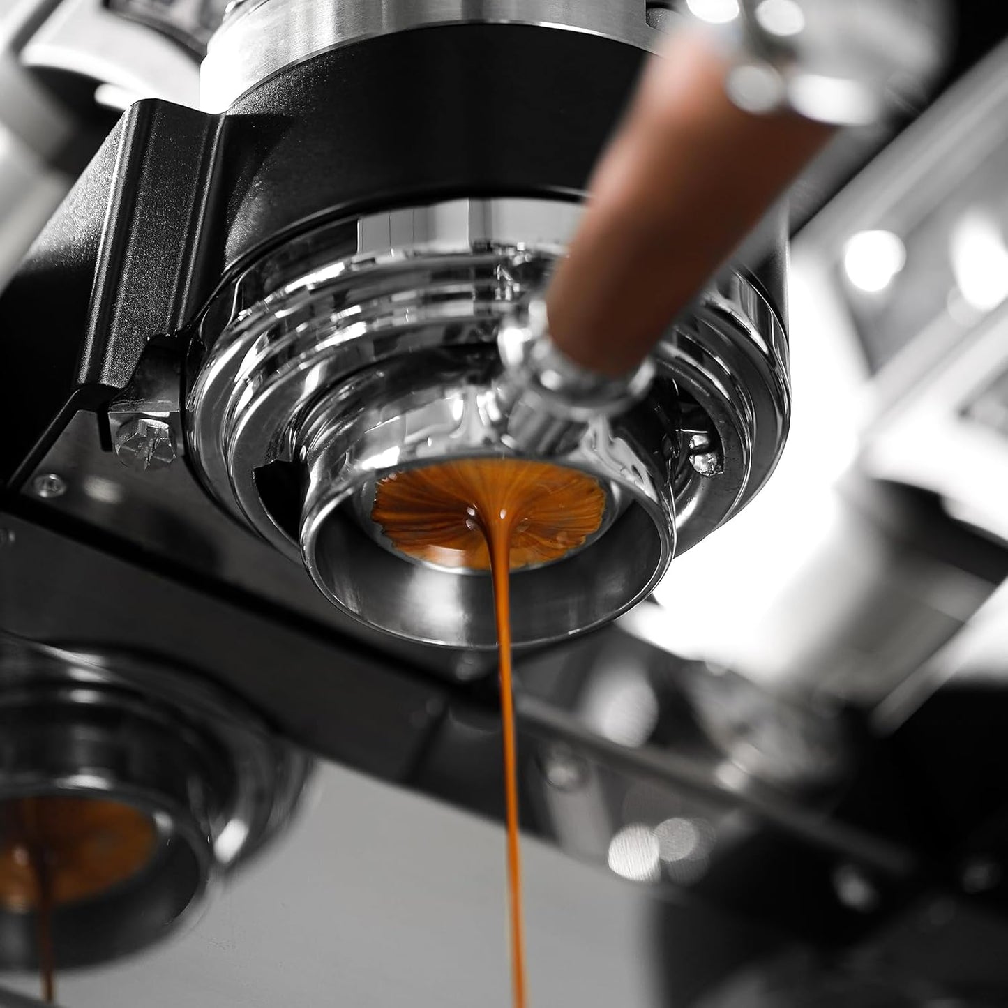 MHW-3BOMBER 58mm Espresso Filter Basket, 20g Double-layer Stainless Steel High Precision Extraction Portafilter Basket Filter Fits Most 58mm Portafilter, Ridged, FB5629-OS