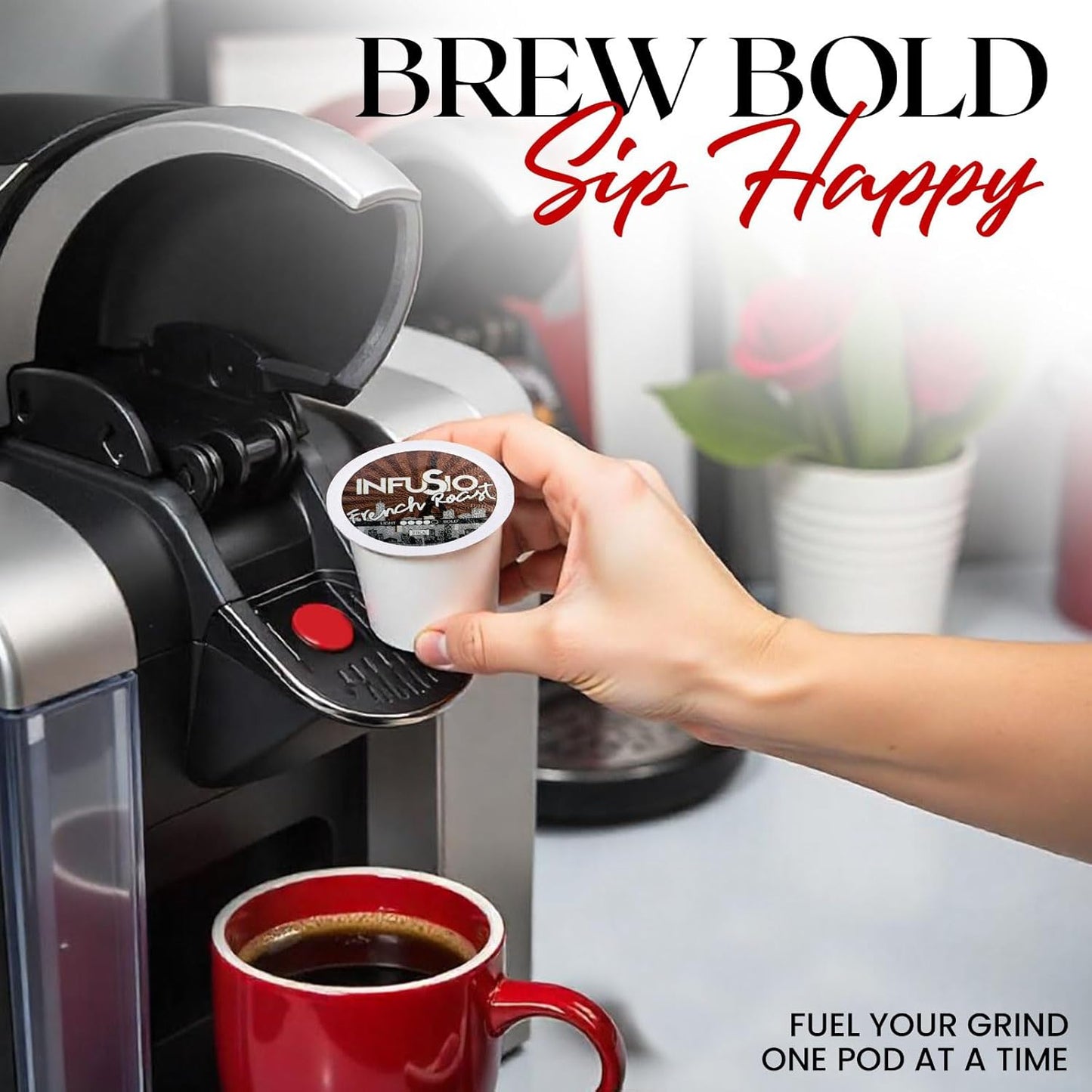 InfuSio Coffee Pods Variety Pack โ 96 Count, 12 Sophisticated Medium & Dark Roast Blends, Crafted Blends Collection โ Premium Single-Serve Coffee, Compatible with Keurig K-Cup 2.0 Brewers