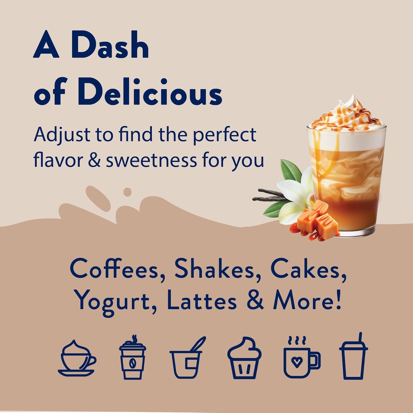 Jordan's Skinny Syrups Sugar Free Coffee Syrup, Vanilla Caramel Creme Flavor Drink Mix, Zero Calorie Flavoring for Chai Latte, Protein Shake, Food & More, Keto Friendly, 25.4 Fl Oz (Pack of 1)