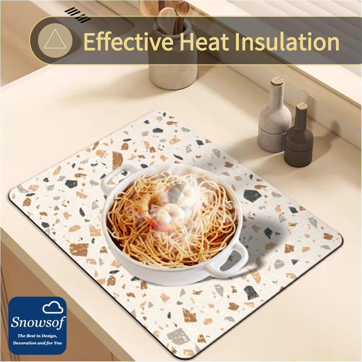 Dish Drying Mat - Absorbent Countertop Mat for Coffee Maker, Expresso Machine, Kitchen Use (04,20''×32'')