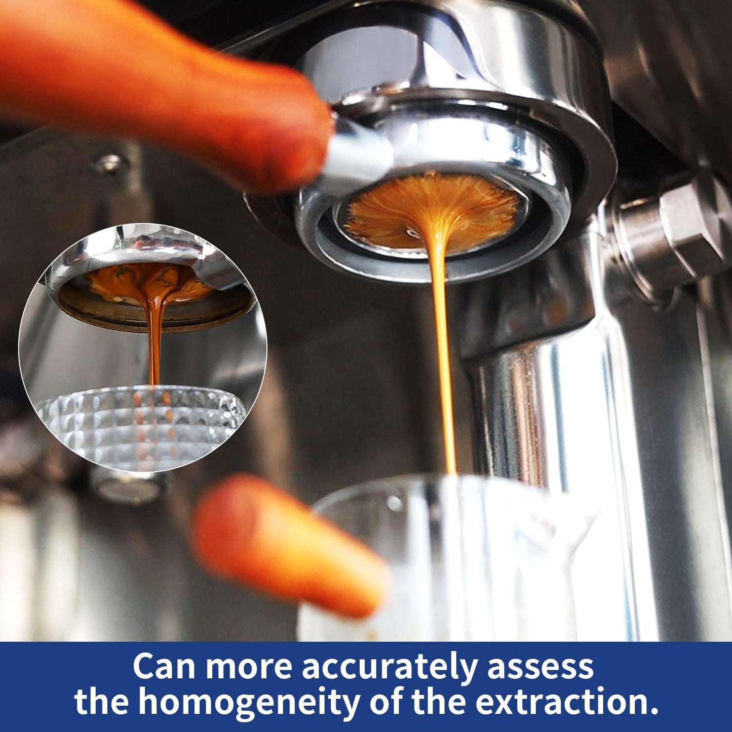 54mm Bottomless Portafilter with Stainless Steel Filter Holder & Basket - 3-Ear Espresso Filter for Breville Barista Express (BES870/878/875/840/Duo-Temp Pro) - Durable Solid Wood Handle –by Aeglemana