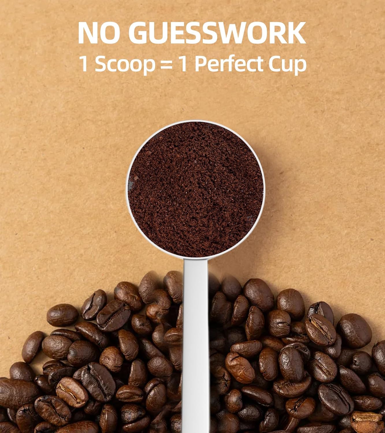 Coffee Scoop for Ground Coffee, 304 Stainless Steel Long Handled Measuring Scoop Set, 2 Tablespoon Coffee Bean Scoop for Protein Powder, Tea, Baking (2pcs)