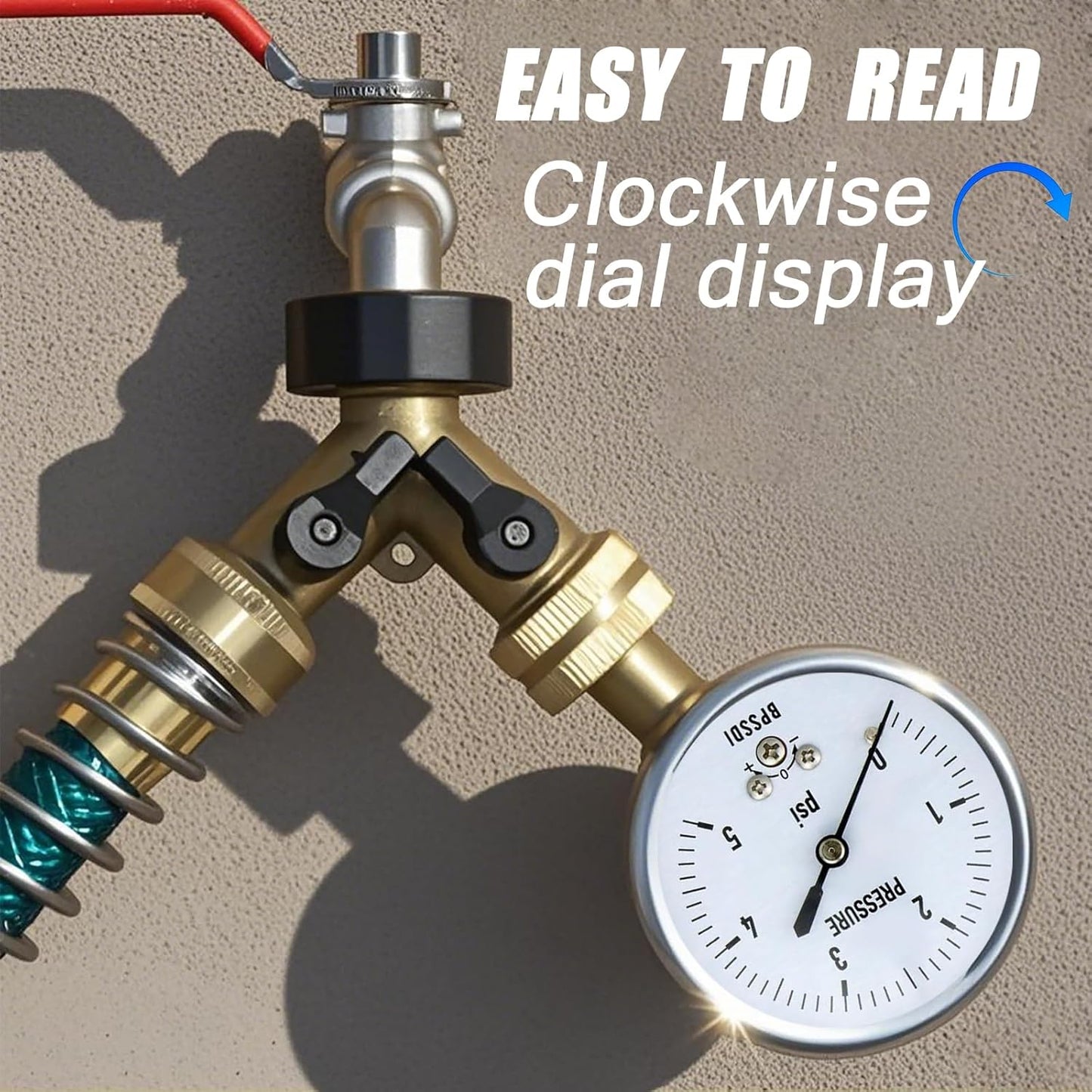 0-5 Psi Low Pressure Gauge, Capsule Gauge, 304 Stainless Steel Case, 2.5" Dial Size, 1/4" NPT Lower Mount, Zero Adjustment, for Air Water Gas Pressure Test