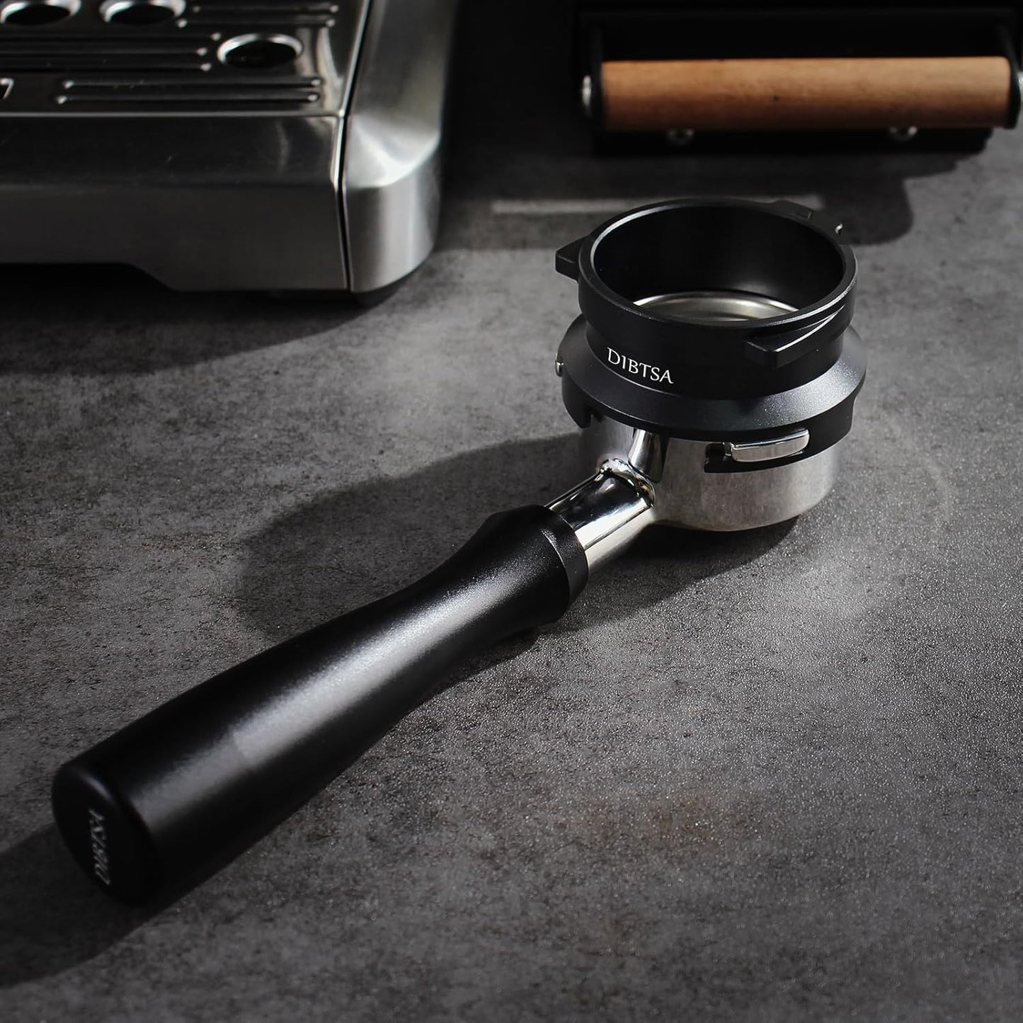 Espresso Dosing Funnel Compatible with Barsetto, Calphalon Temp IQ 58mm Portafilter, Aluminum Alloy, Black