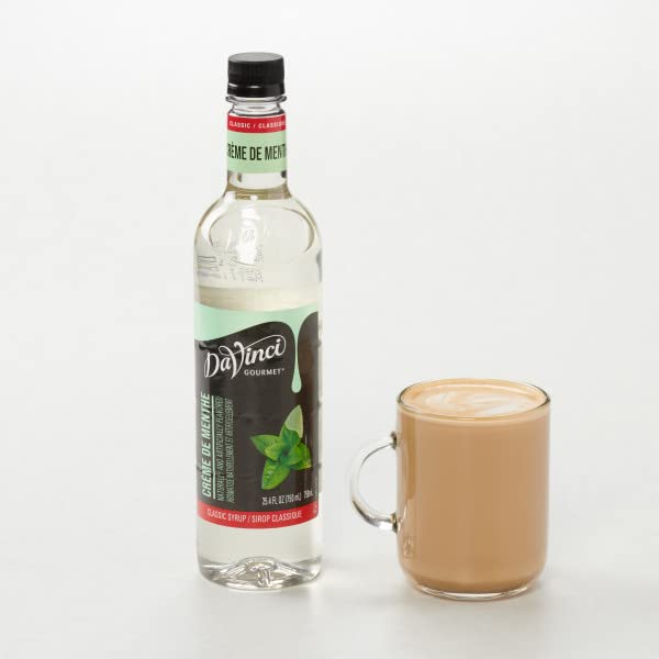 DaVinci Gourmet Classic Crème De Menthe Syrup, 25.4 Fluid Ounces (Pack of 4)