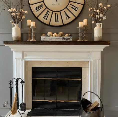 Modern Timber Craft 18 Inch Reclaimed Wood Wall Shelf | Solid Rustic American Barnwood with Floating Shelf Brackets | 2.75" Thickness | 18" L x 7" D, Rustic Original - Unfinished