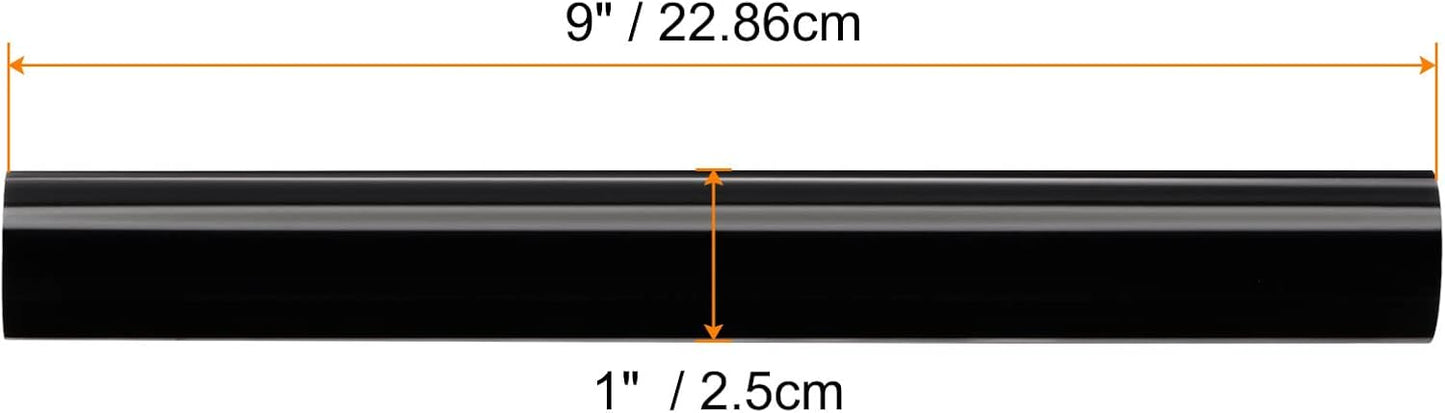 HARFINGTON Acrylic Clay Roller 9 Inch x 1 Inch Solid Non-Stick Plastic Round Tube Roller Polymer Clay Rod Fondant Rolling Pin for Shaping, Sculpting, Modeling DIY Crafts, Black