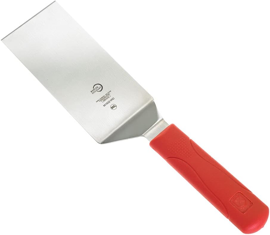 Mercer Culinary Millennia 6" x 3" Heavy-Duty Turner - Red Handle