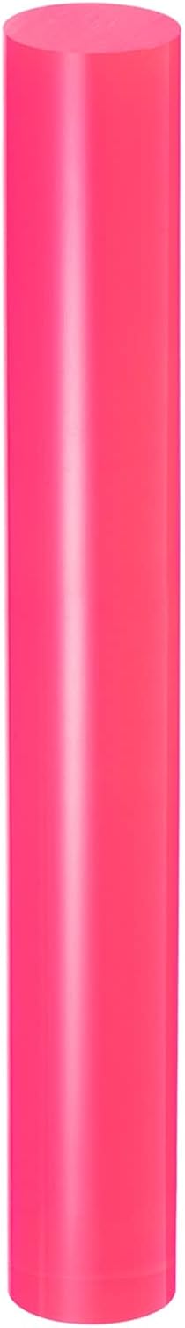 HARFINGTON Acrylic Clay Roller 8 Inch x 1 Inch Solid Non-Stick Plastic Round Tube Roller Polymer Clay Rod Fondant Rolling Pin for Shaping, Sculpting, Modeling DIY Crafts, Rose Red