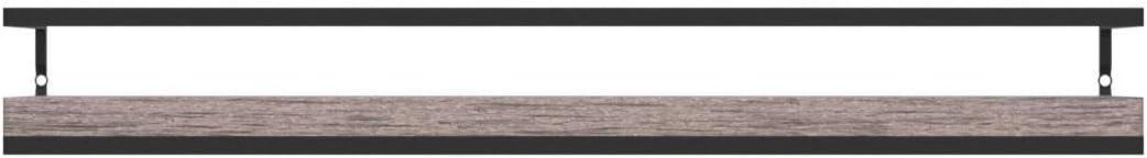 Meangood Floating Shelves Wall Mounted Set of 2, Rustic Wood Wall Storage Shelves for Bedroom,Living Room,Bathroom, Kitchen Brown