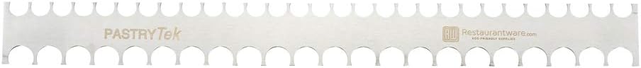 Restaurantware 19.8 Inch x 2 Inch Cake Comb 1 Semicircle Decorating Comb - Double-Sided Assorted Edges Stainless Steel Icing Smoother For Decorating Or Sculpting Desserts