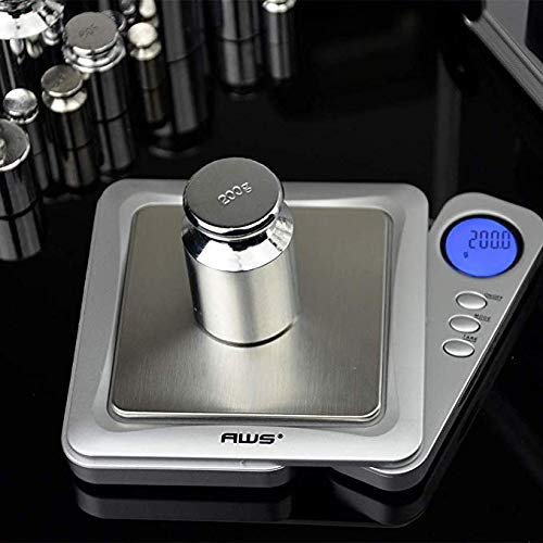 American Weigh Scales Calibration Weight for AWS Digital Scale, Carbon Steel, Solid Stainless Steel Chrome Finish, 200G (200WGT)