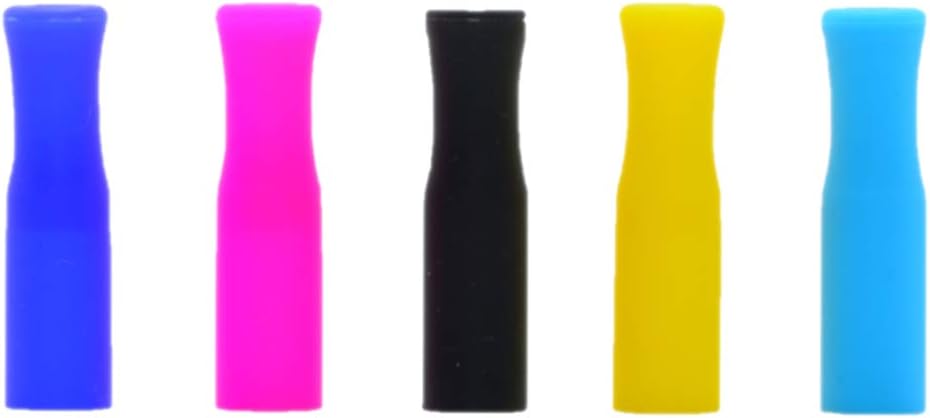 Silicone Straw Tips for Stainless Steel – 100Pcs Multicolored Reusable Silicone Tip for Metal Rubber Straws Covers with Individually Wrapped | Food Grade Silicone Tips for Smoothie Drinking Straws