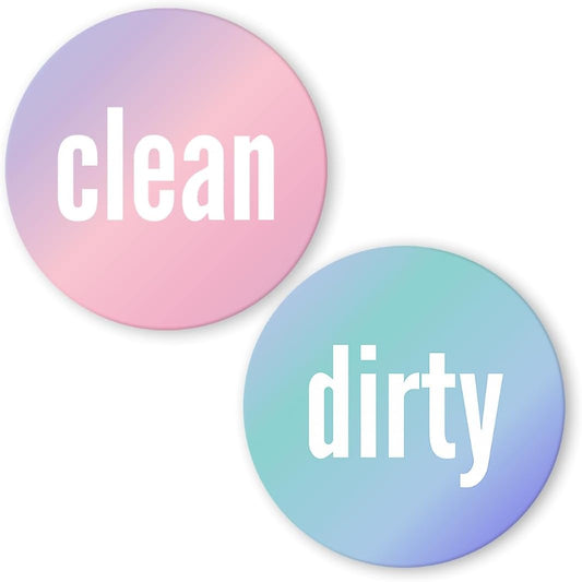 Dirty Clean Dishwasher Magnet - Essential Home Kitchen Gadget with Bold Visibility - Water Resistant & Universal Dishwasher Magnet Clean Dirty Sign for All Dish Washers