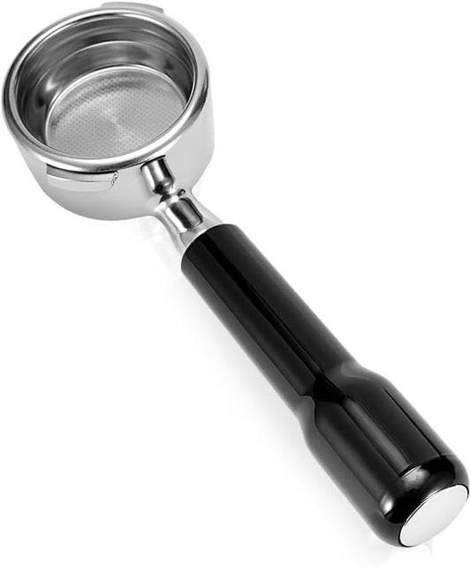 58mm Bottomless Portafilter, Professional Stainless Steel Portafilter 2 Ears for 58 Gaggia Machines Stainless Steel Basket Included Espresso Machine Accessories