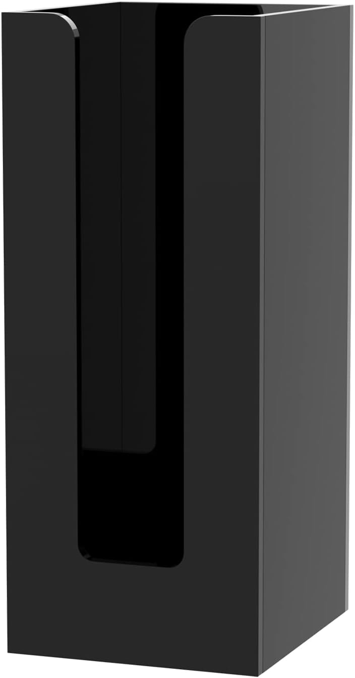 Richboom Acrylic Coffee Cup and Lid Storage Organizer Holder, 1 Compartment, Black