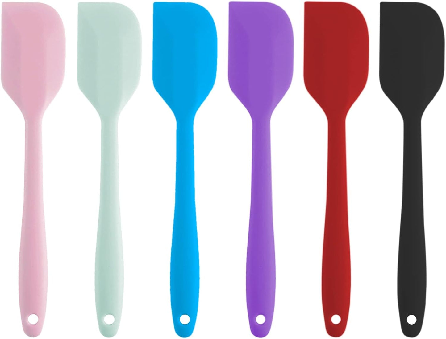 Silicone Spatula Set 6 Pack 8.5 inch Small Rubber Spatula Heat Resistant Mini Silicone Spatula Non-Stick Flexible for Baking Cooking Mixing and Kitchen Use
