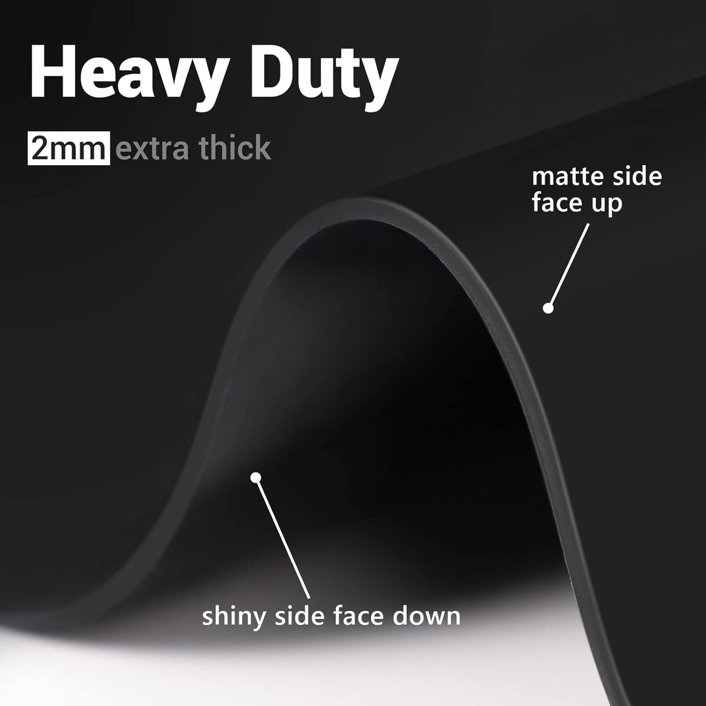 Ewen 25.6x17.7in Large Silicone Kitchen Counter Mat, 2mm Thick Heat Resistant Countertop Protector, Baking Silicone Mat under Air Fryer Toaster Oven Microwave Coffee Maker Cutting Board Drill Black
