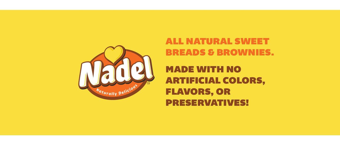 Nadel - NATURALLY DELICIOUS Pumpkin Spice Bread Slices, 4 Pack, Sweet Breads & Cakes Back to School lunch snack, breakfast bar.