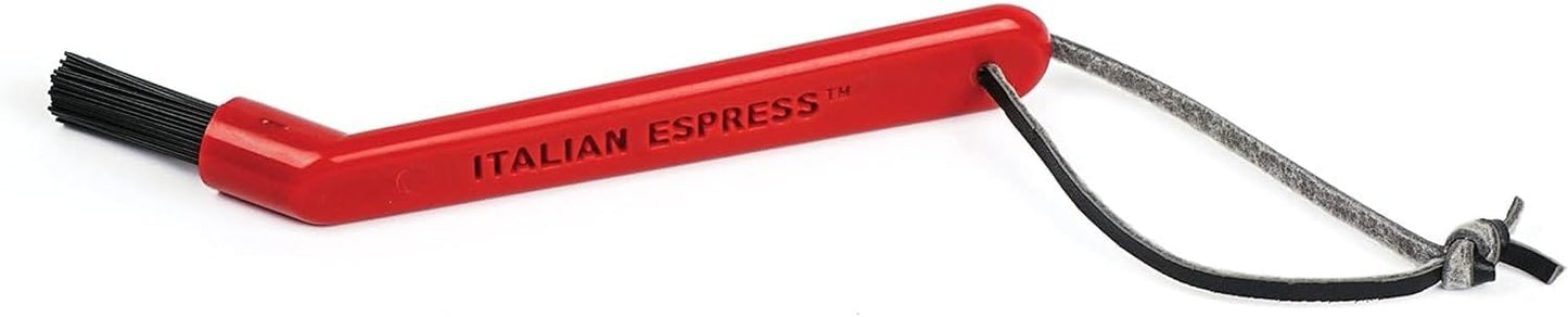 RSVP International Espresso Coffee Kitchen Cleaning Tool, Machine Brush, Red