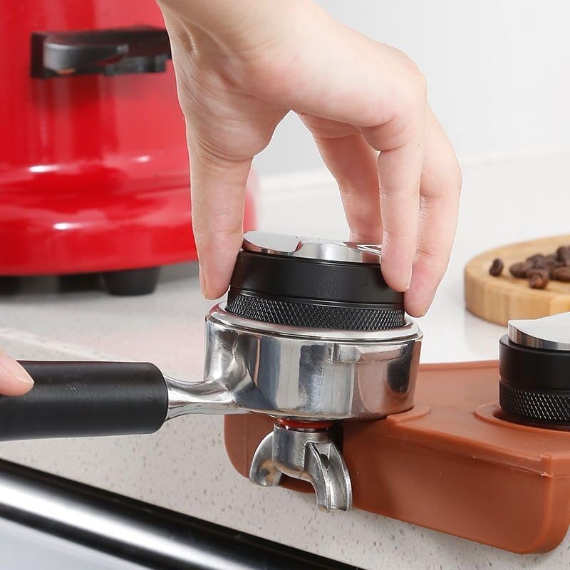 BLACKROOT 58mm Precision Coffee Distributor and Tamper,Dual Head Leveler Tool with Adjustable Depth for Consistent Espresso Puck Prep, Fits 58mm Portafilters