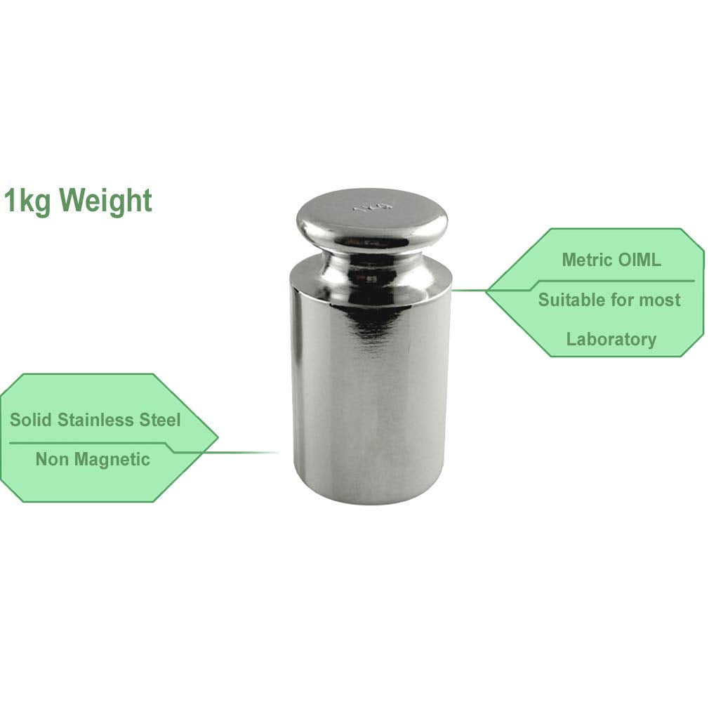 American Weigh Scales Calibration Weight for AWS Digital Scale, Chrome Plated, Carbon Steel, Chrome Finish, 1000G (1KGWGT)