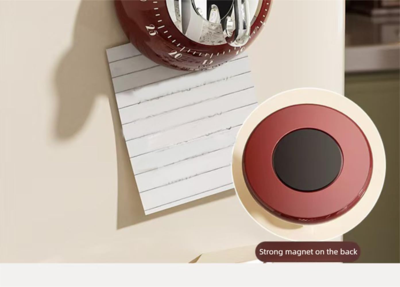 Kitchen Timers for Cooking, 100% Mechanical Cooking Timer，No Batteries Required，Magnetic Back.(Green)