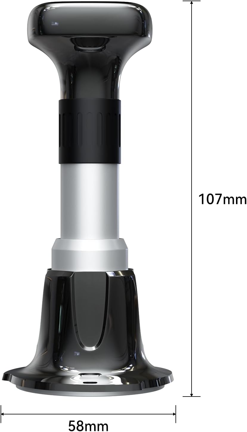 Espresso Tamper, 58mm Tamper 25lb-40lb with Stainless Steel Base, Coffee Tamper with with Sound Feedback, Provides Consistent Tampingwith Comfortable Grip