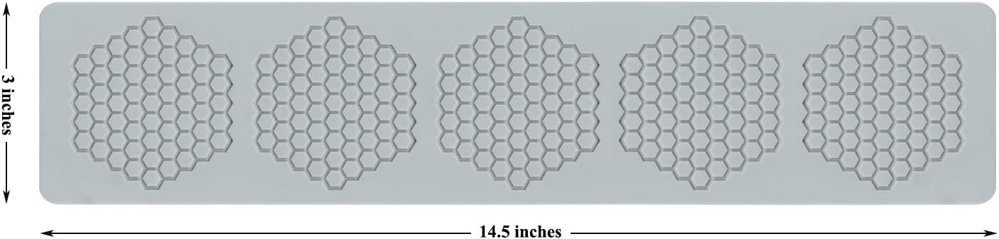 Honeycomb Bee Silicone Molds, Bee Lace Fondant Molds and Embossing Lace Fondant Mold for Cupcake Cake Decorating Sugar Chocolate Candy Baking Mold