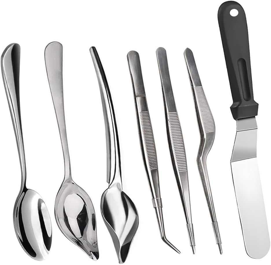 7 Piece Stainless Steel Culinary Specialty Tools Set for Professional Chefs and Home Cooks