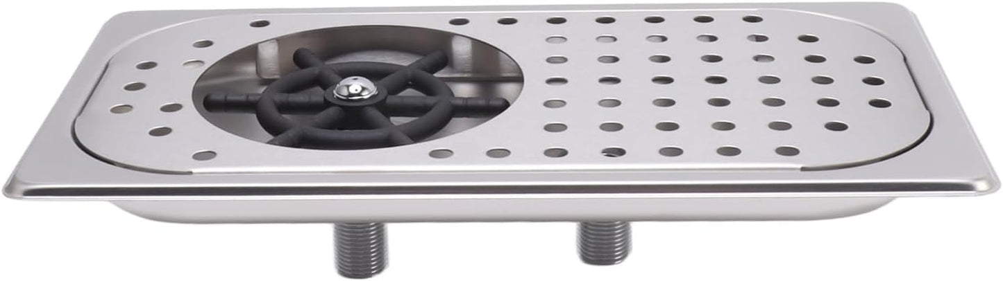 Pitcher Rinser, Stainless Steel Countertop Cup Washer Spray Rinser, Glass Rinser with Multi Angle Outlet Water, Drain and Drip Tray, Hose, for Home Kitchen Hotel Cafe (1)