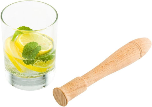 Restaurantware Bar Lux 7.5 Inch Cocktail Muddler 1 Break-Resistant Drink Muddler - Streamlined Design Durable Natural Wood Bar Muddler Crush Herbs Spices And Berries