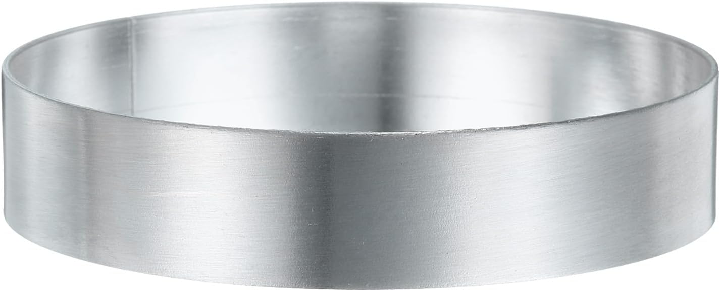 HARFINGTON Round Cake Ring 3.54 x 1 Inch Seamless Stainless Steel Pastry Mousse Dessert Ring Mirror Coating for Baking Cooking English Muffins Crumpet Making Tool