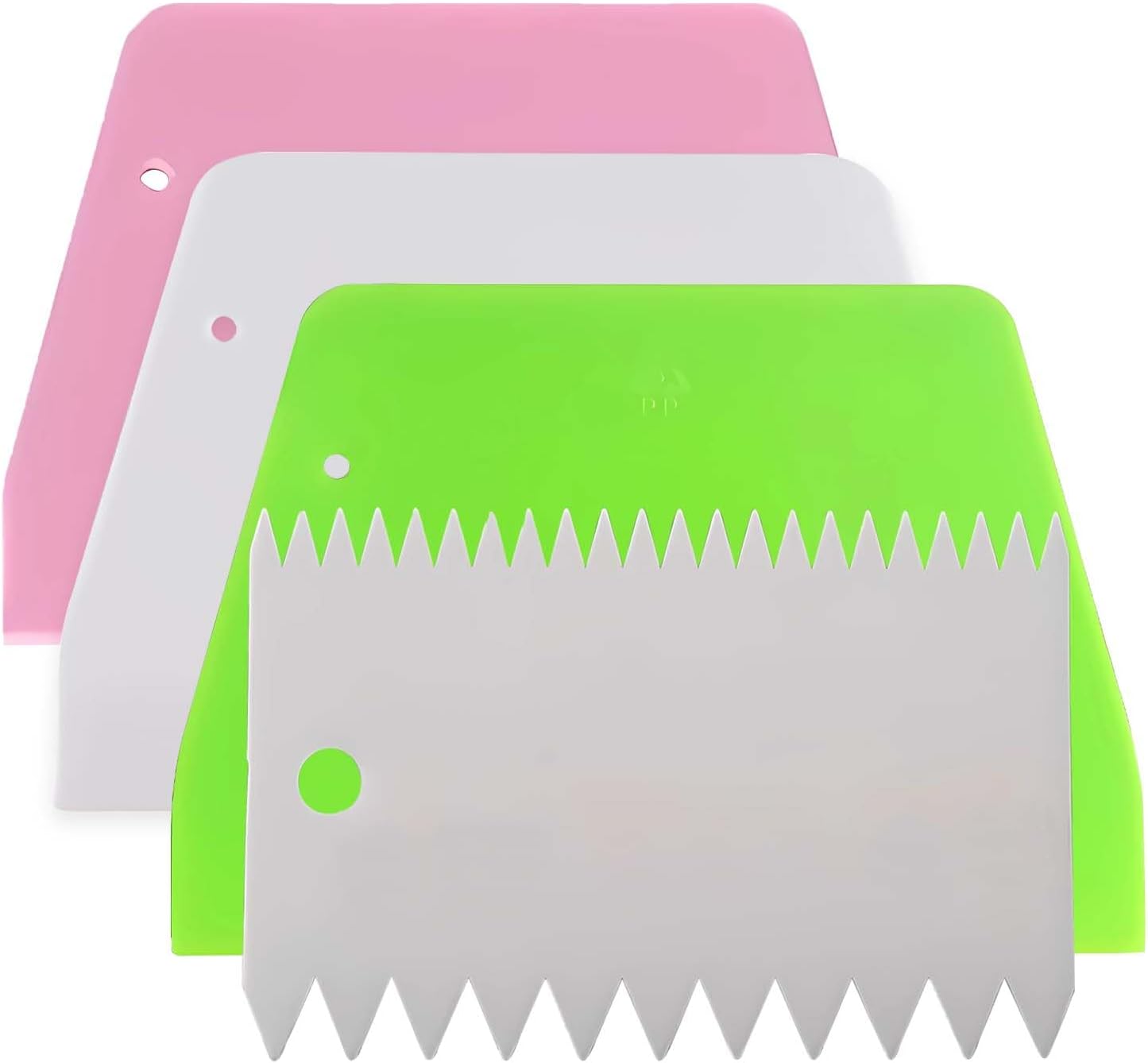 Dough Scraper Plastic Bench Scraper, Dough Scraper Tool Dough Cutter, Flexible Bench Scraper for Making Bread Pizza, 4 PCS